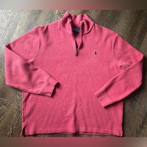 Polo Ralph Lauren 3/4 zip sweater Red men’s, size X-Large